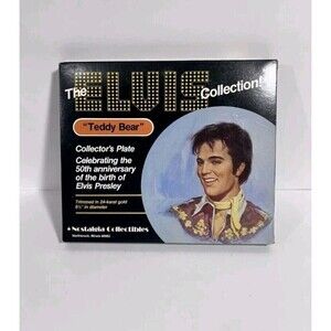 The Elvis Presley Collection "Teddy Bear" Collector Plate 50th Anniversary